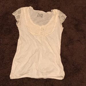 Cream Lacey Top